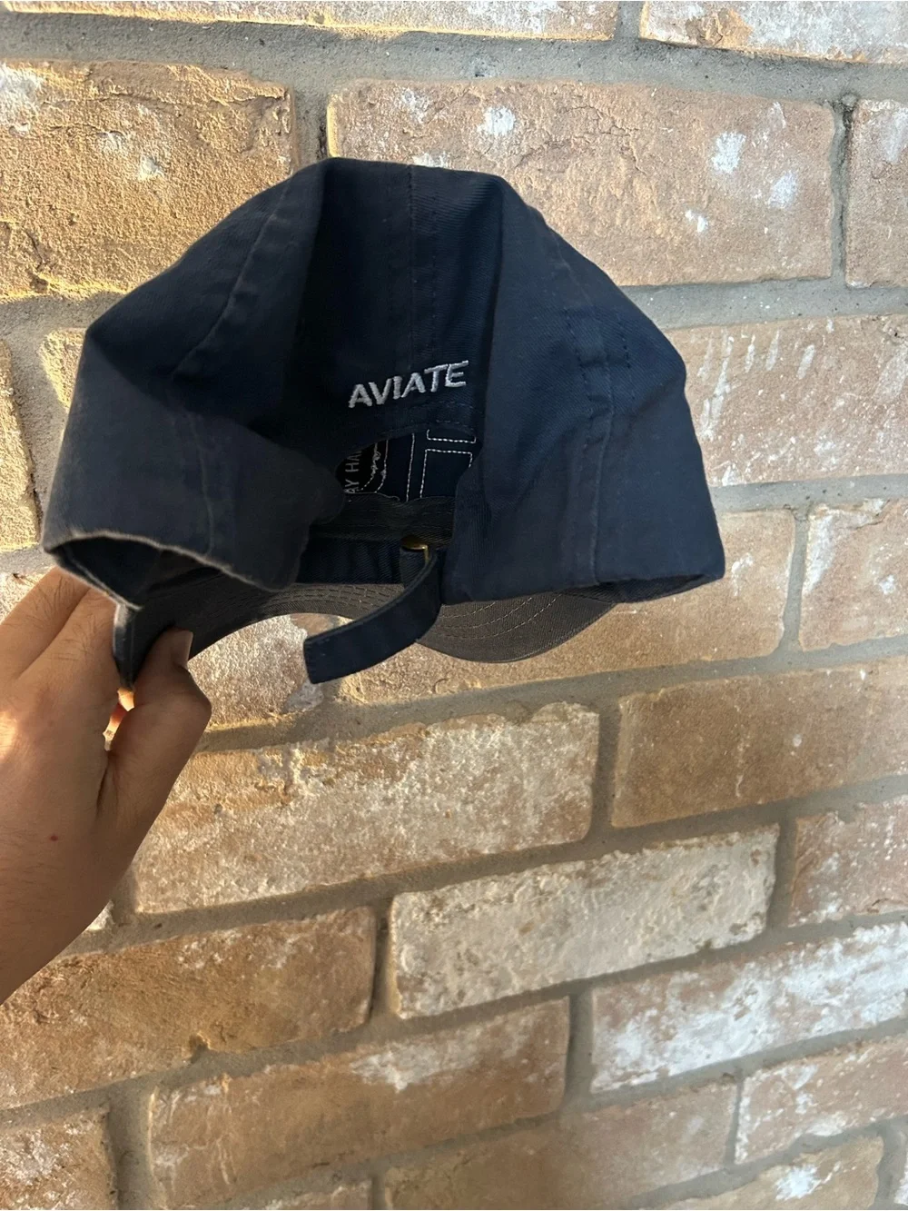 HOU (Houston) Embroidered Navy Baseball Cap - one size fits most.